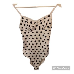 NWOT ZARA TRAFALUC Polka Dot Bodysuit with a Bra Cutout